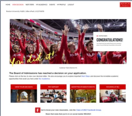 Boston University MyBU Portals.